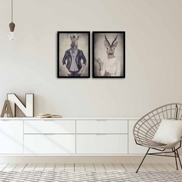Wallity Cuadro Decorativo Enmarcado en MDF (2 Piezas) 35 x 50 cm